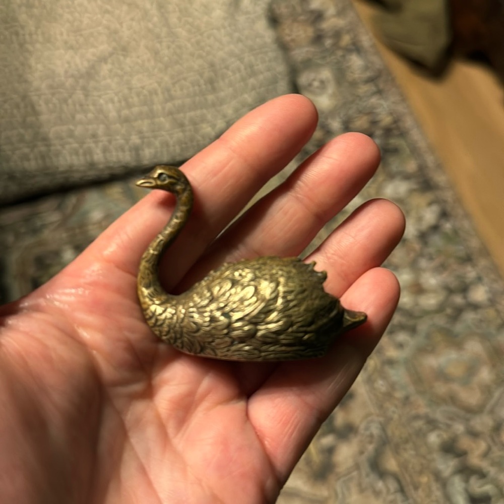 Brass swan